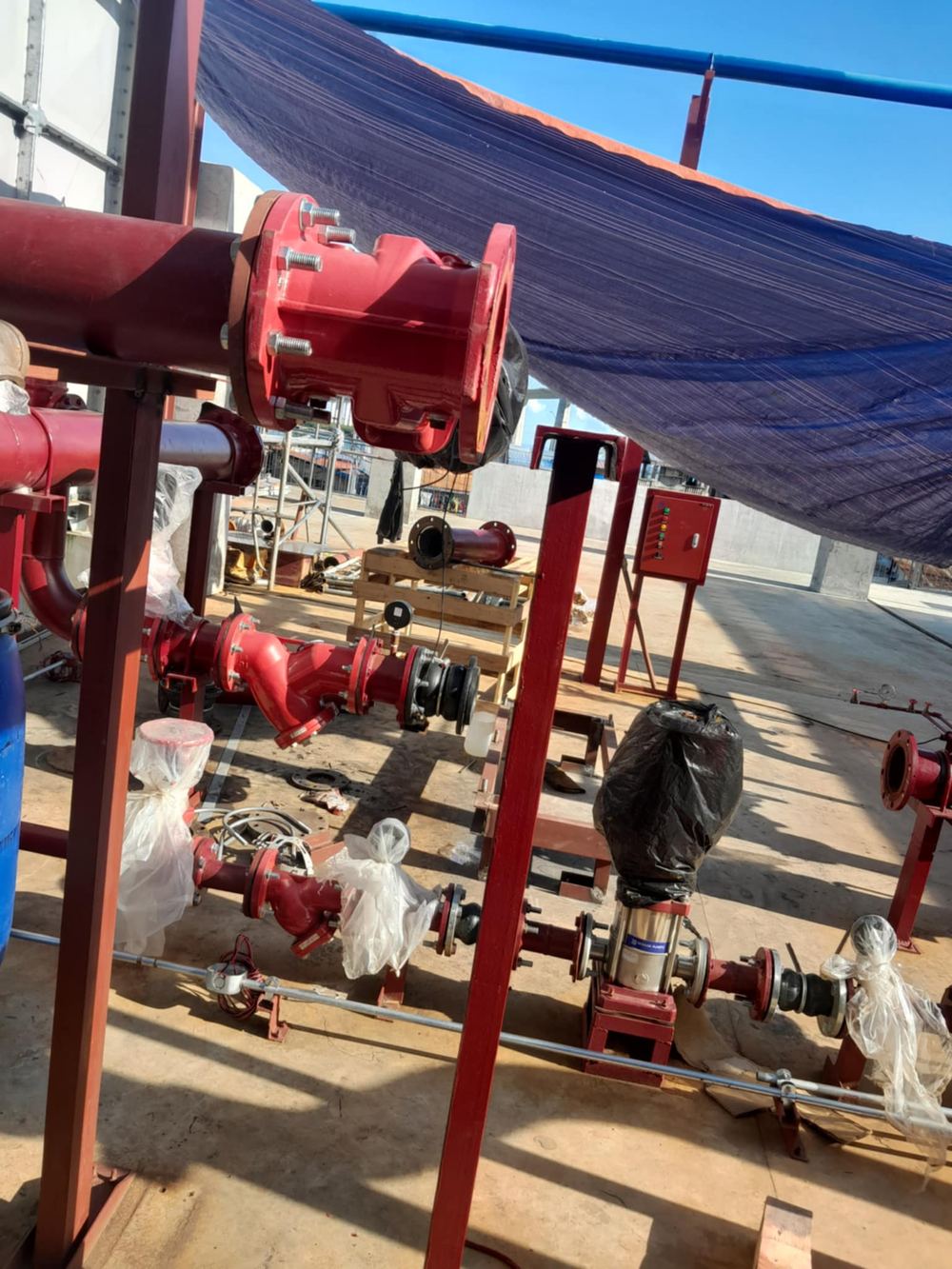 Fire riser installation